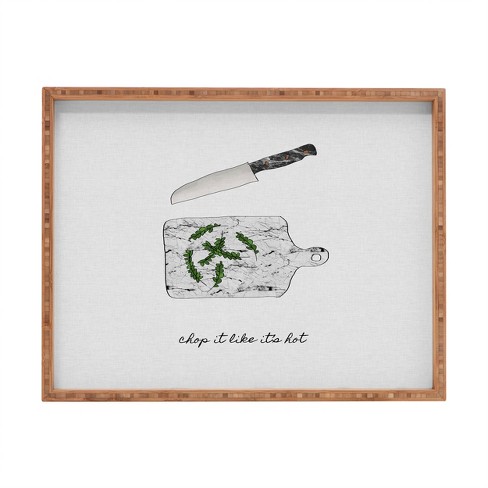 Orara Studio Chop It Kitchen Quote Rectangular Tray - Deny Designs - image 1 of 2