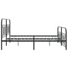 vidaXL Black King Metal Bed Frame with Headboard and Footboard - 76"x79.9" - Modern Style - Bedroom Furniture - 4 of 4