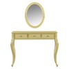 TOBILI Makeup Vanity Desk with Oval Mirror, 3-Drawer Dressing Table for Jewelry Storage, Elegant Console Table,Stylish Home Decor,Gold - 4 of 4
