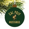 Cal Poly Mustangs Logo Wood Christmas Tree Holiday Ornament - 4 of 4