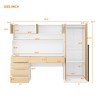 NicBex 67.40"H Armoire Desk Wardrobe Closet Storage Cabinet with 2 Doors & Shelves & 5 Drawers for Bedroom - 3 of 4
