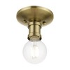 Livex Lighting Lansdale 1 - Light Flush Mount in  Antique Brass - 2 of 4