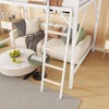 Full Size Metal Loft Bed with Ladder and Storage Shelves - 2 of 4