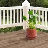 Syemin Planters 2 Pieces Ceramic Planter Pot, Modern Indoor Outdoor Flowerpot for Patio, Garden or Windowsills, Red, 8.07"*8.07"*7.09" - 2 of 4