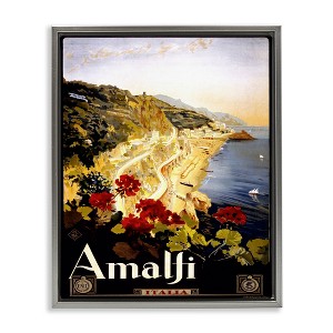 Stupell Industries Amalfi Coast Vintage Floating Frame Canvas Art - 1 of 4