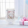 Pavilion Gift Company - Dogs - 12 oz Acrylic Stemless Wine Glass with Lid - Drinkware - 4 of 4