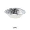 Unique Bargains Cupcake Liners Small Round Disposable Egg-tart Cups Aluminum Foil Silver Tone 50 Pcs - 4 of 4