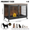 1 Set Iron Wood Simple Dog Cage - Strong Steel Pipe Dog Cage - 2 of 4