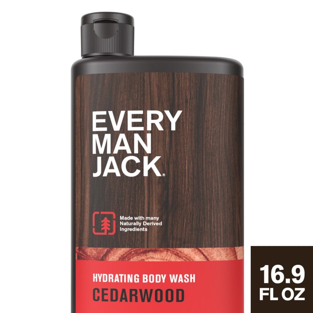 Photos - Shower Gel Every Man Jack Cedarwood Hydrating Men's Naturally Derived Body Wash - 16.9 fl oz