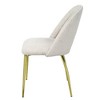 20" Fadri Accent Chair Teddy Faux Shearling/Mirrored Gold Finish - Acme Furniture - 4 of 4