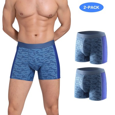 CARER 2pk Washable Incontinence Underwear for Men Leakproof Mens Incontinence Boxer Briefs for Bladder Leakage 80ml Absorbency Reusable