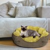 PureWags Small Dog Bed, Round Cat Bed Washable for Indoor Cats, Non-Slip Base and Removable Cushion, Pet Bed for Puppy and Kitten - 3 of 4