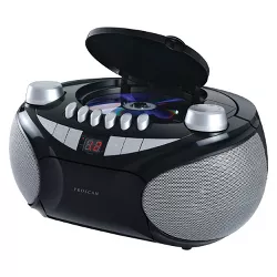 Proscan 2.4-Watt-RMS Portable CD Player and Cassette Player/Recorder Boom Box with FM Radio