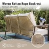 Captiva Designs 4pc Outdoor Woven Rope Patio Conversation Set with Armchairs for Poolside, Garden, and Backyard - 4 of 4