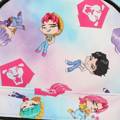 KPop Demon Hunters Chibi Saja 11.5" Adult Blue & Pink Mini Backpack — фото 5