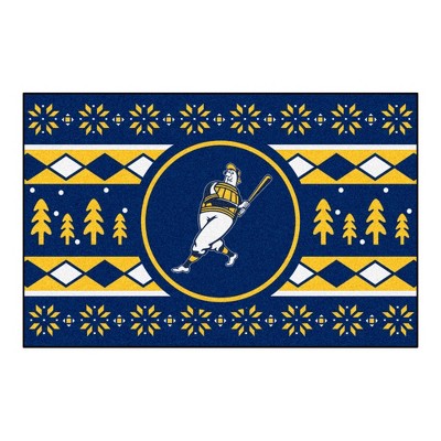 MLB Milwaukee Brewers19"x30" Barrell Man Logo Holiday Sweater Rug