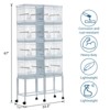 Jojoka Pet Bird Cage for Parakeets, Large Wrought Iron Cage with Rolling Stand, Detachable Tray, Feeding Boxes - 2 of 4