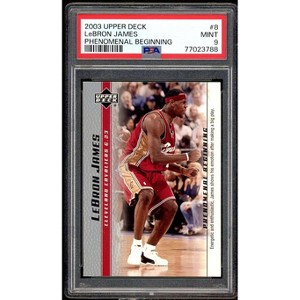 LeBron James Rookie Card 2003 Upper Deck Phenomenal Beginning #8 PSA 9 - 1 of 2