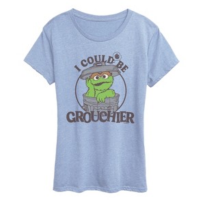 Women's - Sesame Street - I Could Be Grouchier Oscar Short Sleeve Graphic T-Shirt - 1 of 3