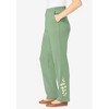 Woman Within Plus Size 7-Day Embroidered Straight-Leg Knit Pant - 4 of 4