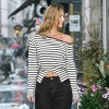 Women's Chic Striped Off-Shoulder Knit Sweater - Cupshe - 2 of 4