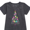 - Barbie - Holidays & Christmas Graphic Short Sleeve Fleece Dress - 2 of 3