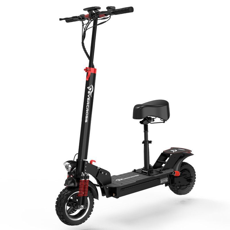 EVERCROSS HB24 MAX Electric Scooter with Seat: 800W, 28 MPH, 28 Miles Range, Folding Offroad Design, 3 of 4