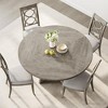 47" Round Dining Table Set for 4 to 6, Farmhouse Kitchen Table with Wooden Top and Pedestal Base - 4 of 4