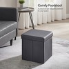 15" Ottoman with Storage, Folding Footstool, Storage Ottoman Bench, Cube Storage Chest 660 lb Load Capacity - 4 of 4