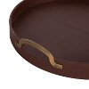Kate and Laurel Oxbury Round Tray with Handles - 2 of 4