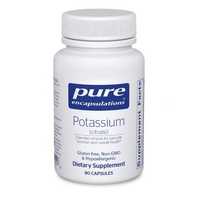 Pure Encapsulations Potassium (Citrate) - to Support Nerve & Muscle Function, Adrenals, Hormones, Heart Health & Energy*