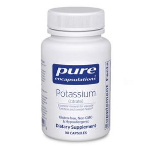 Pure Encapsulations Potassium (Citrate) - to Support Nerve & Muscle Function, Adrenals, Hormones, Heart Health & Energy* - 1 of 4