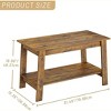 31.5 Inch Coffee Table with 2-Tier Storage – Modern Industrial Farmhouse Coffee Table for Living Room, Compact Durable MDF & Particle Board Brown - 2 of 4