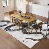 Washable Area Rug, Non-Slip, Low Pile, Ultra Thin, Abstract Snake Print for Living Room, Bedroom, Dining Room, Office. - 3 of 4