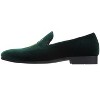 Santimon Mens Velvet Loafers Slip on Gold Embroidery Dress Shoes - 3 of 4
