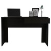 Vynxaria Black Writing Desk 1 Drawer Modern Design for Productive Home Office Study Spaces - 2 of 4