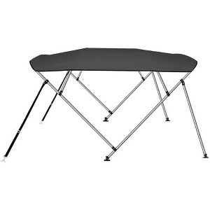 SereneLife 4 Bow Bimini Top Boat Cover - Blue Marine-Grade 600D Polyester Canvas, UV Resistant. - 1 of 4