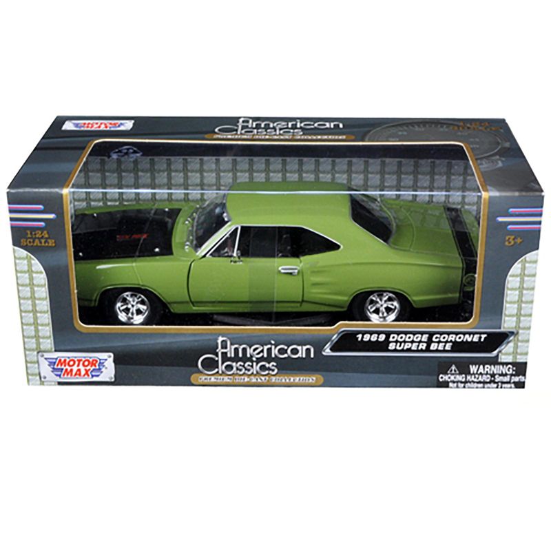 1969 Dodge Coronet Super Bee Green 1/24 Diecast Model Car by Motormax, 3 of 4