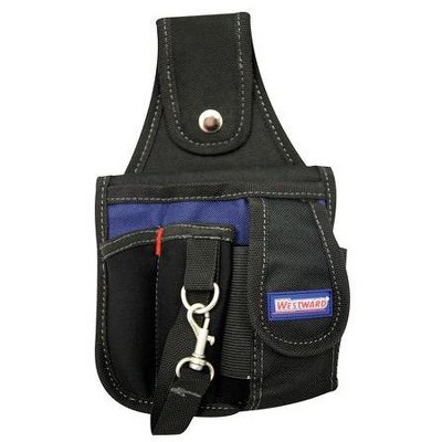  WESTWARD 5MZN0 Warehouse Tool Pouch, Black/Blue 