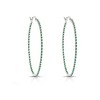 Chic and Stylish Colored Cubic Zirconia Slim Large Hoop Earrings for a Bold and Radiant Statement - 2 of 3