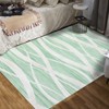 Faux Wool Modern Stripe Pattern Printed Area Rug with Ultra Low Pile, Machine Washable, Stain Resistant, Pet-Friendly, Non-Shedding, Bordered Edges - 2 of 4