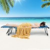 Tangkula Folding Chaise Lounge Chair Sunbathing Recliner w/ Face Hole & Removable Pillow - 2 of 4