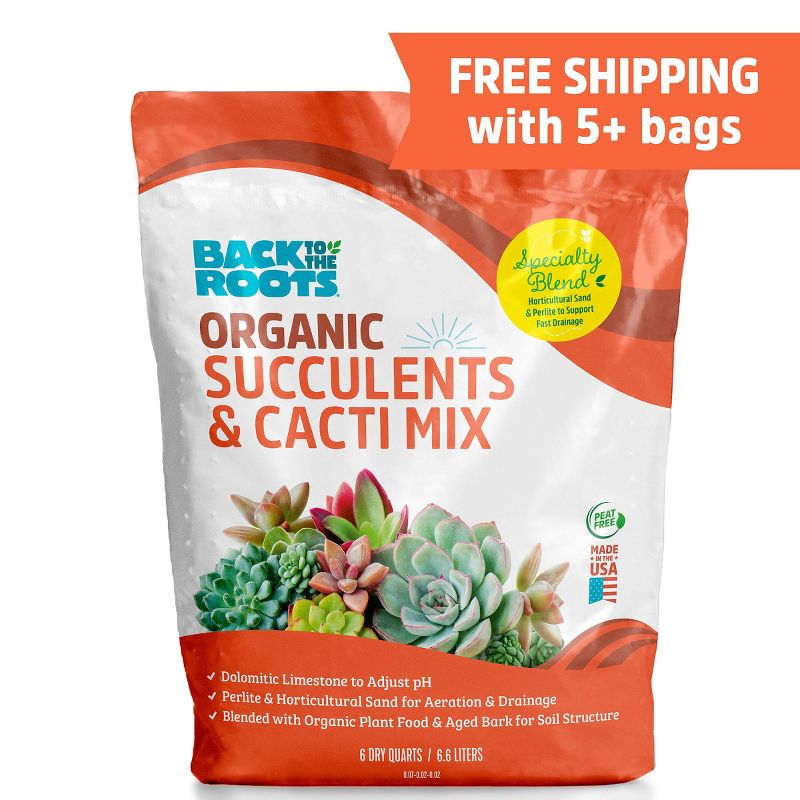 Back to the Roots 6qt Organic Succulents &#38; Cacti Mix Specialty Blend, 4 of 13