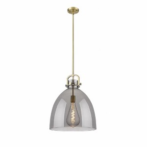 Newton Bell - 1 Light Stem Hung Pendant In Industrial Style-21.63 Inches Tall and 16 Inches Wide - 1 of 1