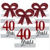 Big Dot of Happiness We Still Do - 40th Wedding Anniversary - Square Favor Gift Boxes - Anniversary Party Bow Boxes - Set of 12 - 2 of 4