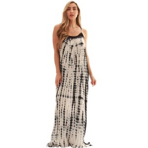 Riviera Sun Womens Maxi Dress  Tie Die Spaghetti Strap Long Sundress  Summer Dresses - 1 of 3