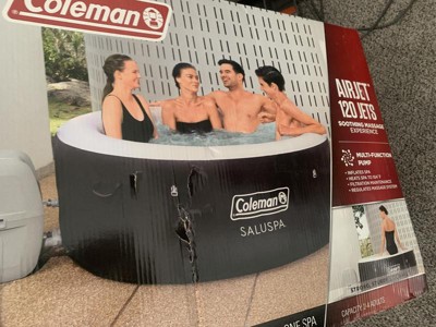 77 x 28 Coleman SaluSpa 4-Person Inflatable Spa Hot Tub (Forest Green)