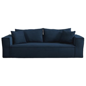 Aukfa Sleeper Sofa Couches for Living Room, Luxury Modern Couch with Deep Seat, No Assembly Required, 3 Seater, Blue - 1 of 4