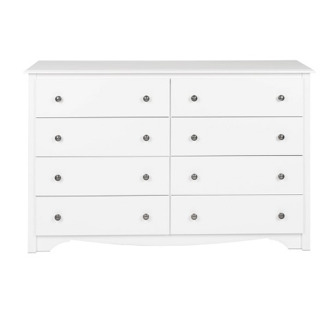 Prepac Sonoma 8-Drawer Black Dresser 36.25 in. H x 59 in. W x