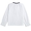 Girls Skirts with White Blouse Ruffle Long Sleeve Button Down Shirt and Pleated Skirt School Uniform 2 Piece Outfit,Black - 120 - 4 of 4